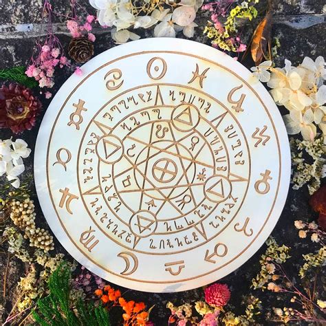 Buy Okdokey Mandala Witches Runes Wood Engraved Board Zodiac