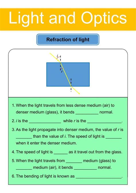 Science Light Refraction Worksheet Primaryleap Co Uk Worksheets