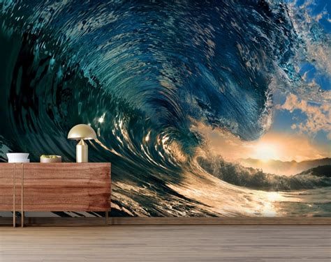 Magnificent Ocean Wave Wallpaper Beautiful Wallpaper For Living Space