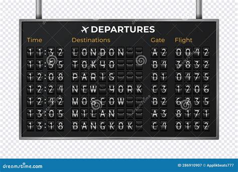 board  departures  airport realistic flip airport scoreboard
