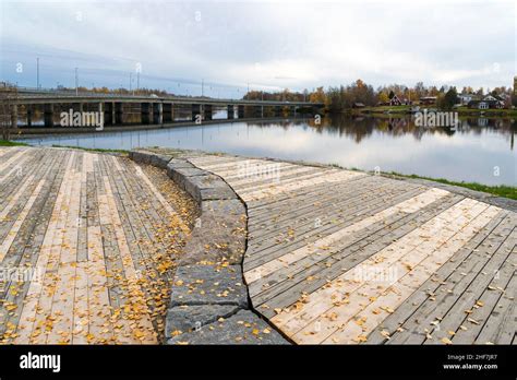 Sweden Västerbottens Län Umeå University Town Waterfront Ume Alv