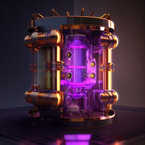 Conceptual High Tech Power Plant Thermonuclear Or Nuclear Reactor