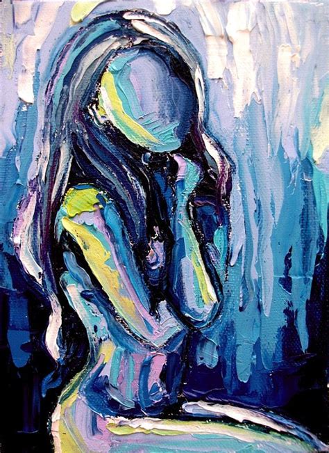 Nude Oil Painting Abstract Figure Impasto Art By Aja X In