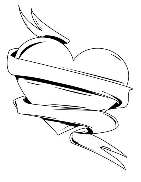 Free Drawings Of Heart With Ribbon, Download Free Drawings Of Heart With Ribbon png images, Free ...