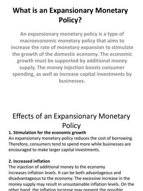 What Is An Expansionary Monetary Policy Pdf