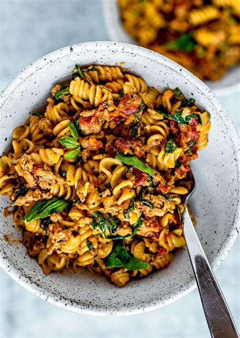 Instant Pot Creamy Tomato Pasta With Ground Turkey Spinach Killing