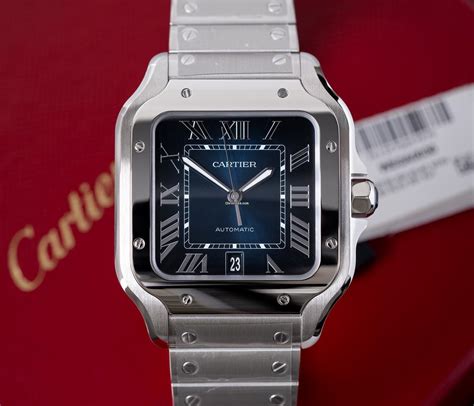 Cartier Santos New Large Blue Dial Wssa For For Sale