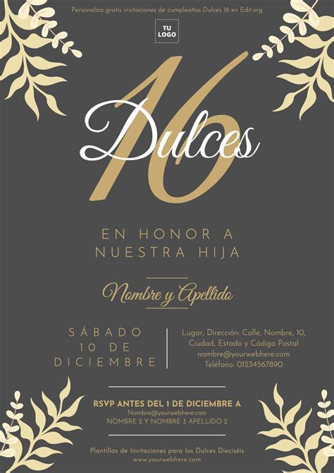 Crea Invitaciones De Sweet Personalizadas