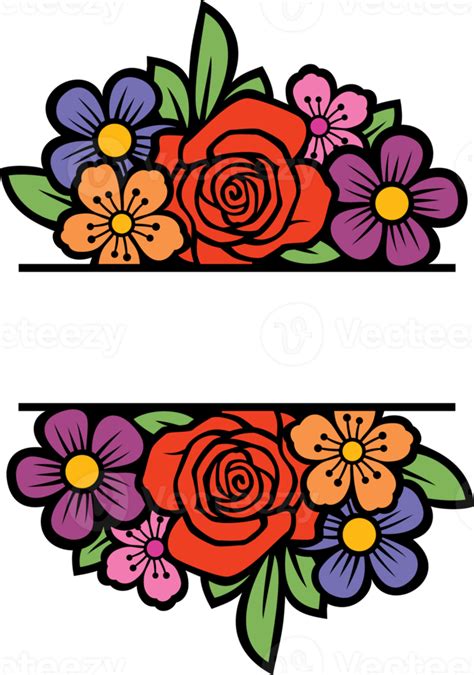 Ramo De Flores Marco O Borde Floral 8505717 Png