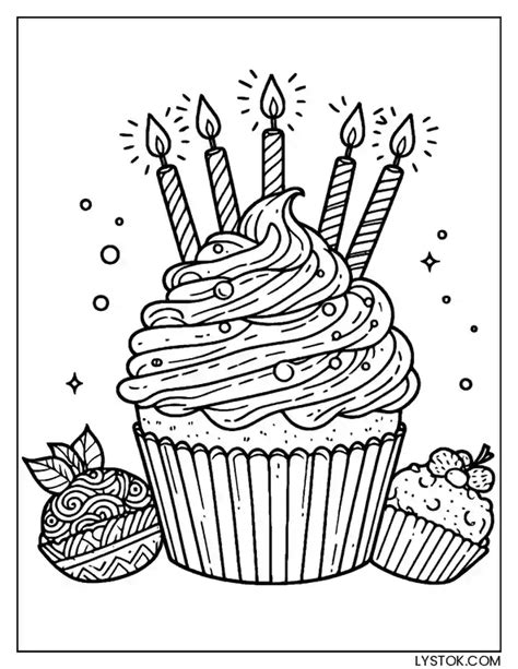 7 Disegni E Immagini Cupcake Da Colorare E Stampare Gratis Per Adulti E