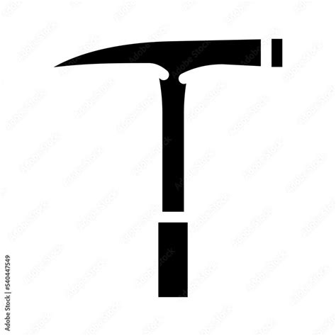 Prospectors Hammer Glyph Icon Vector Prospectors Hammer Sign Isolated