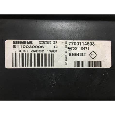 Engine Ecu Siemens Sirius S C Renault