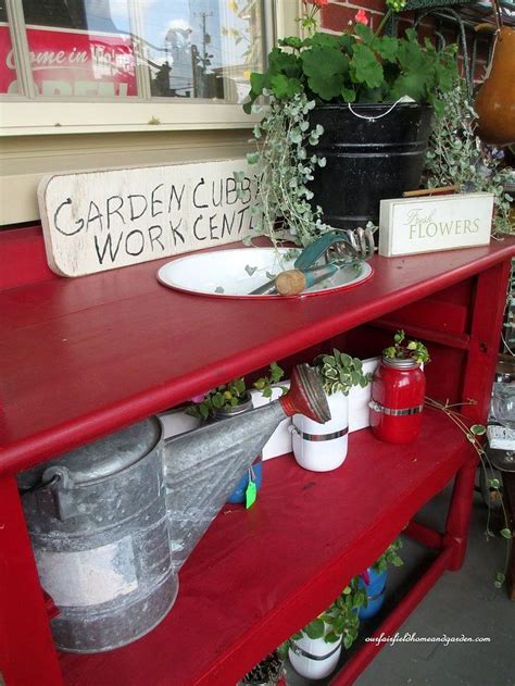 Potting Bench Upcycled From Old Dresser Potting Bench Old Dressers