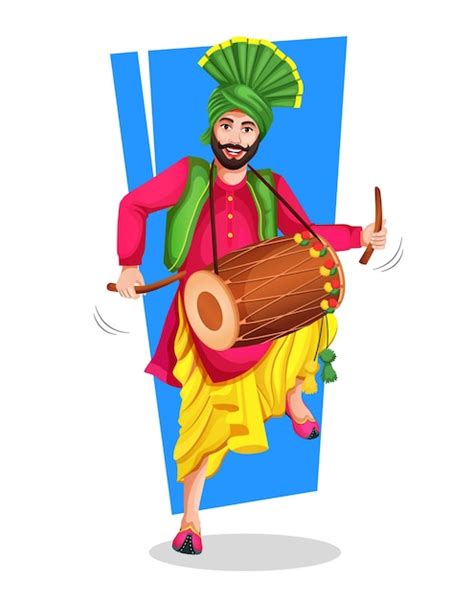 Premium Vector | Punjabi Bhangra Dance