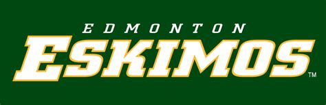 Edmonton Eskimos Logo Wordmark Logo Canadian Football League Cfl