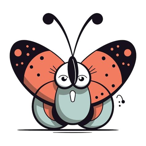 Linda Mariposa De Dibujos Animados Ilustraci N Vectorial Aislada En Un