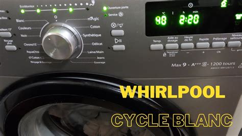 Cycle Blanc Lave Linge Whirlpool Awo C M S White Cycle