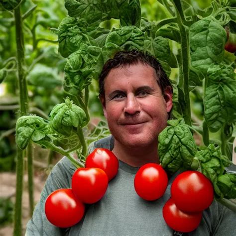 Proud Farmer Holding The World S Largest Tomato Stable Diffusion