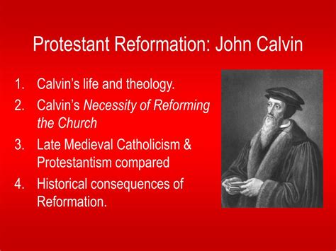 PPT - Protestant Reformation: John Calvin PowerPoint Presentation, free ...