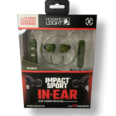 Howard Leight R 02700 Impact Sport Earbuds With Hear Through Protection Green