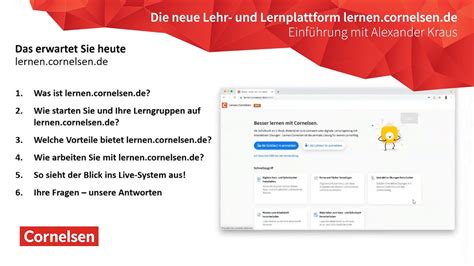 Lernplattform Lernen Cornelsen De Einf Hrung Youtube