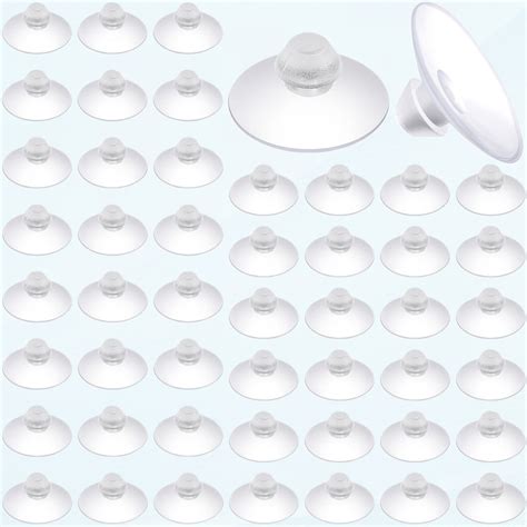 Pack Of 50 20mm Mini Clear Suction Cups For Glass Table Tops No Hooks