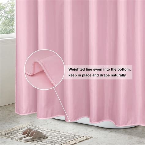 Eurcross Pink Fabric Shower Curtain Liner 72x 72 Valentine Day Cloth Shower Curtain Water