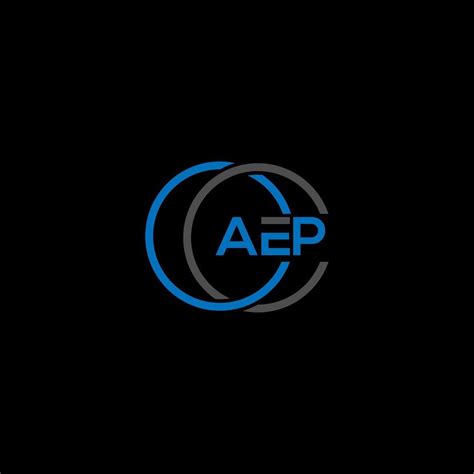 AEP letter logo design on BLACK background. AEP creative initials ...