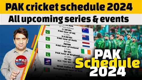 Pakistans All Next Cricket Series Schedule Pakistan Cricket