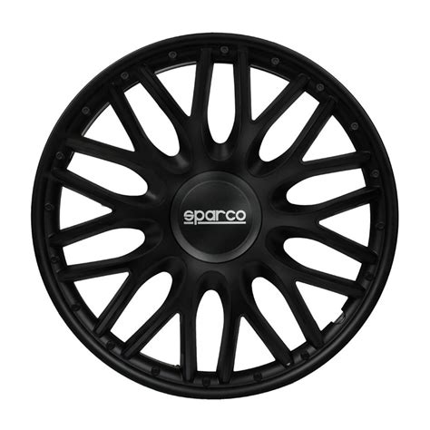 Jeu De 4 Enjoliveurs Sparco Roma 16 Pouces Noir Winparts Fr Enjoliveurs