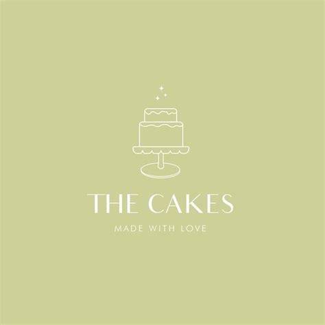 Premade Bakery Logo Design Pastel Cakery Branding Kit Simple Cake