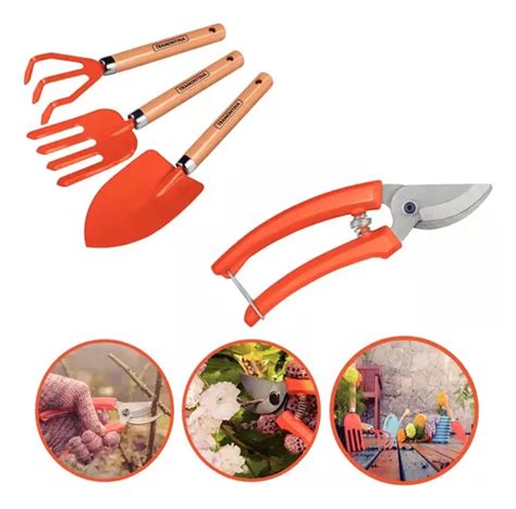 Kit Jardinagem Tramontina Tesoura De Poda Met Lica Pe As