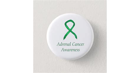 Adrenal Cancer Green Awareness Ribbon Pin Zazzle