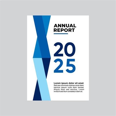 2025 Annual Report Card Blue Pattern Unique Style 3D 40515005 Vector