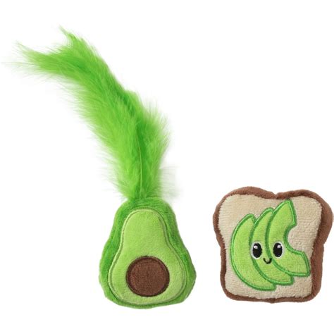 QUIRKY KITTY Avocado Toast Catnip Plush Cat Toy, 2 count - Chewy.com