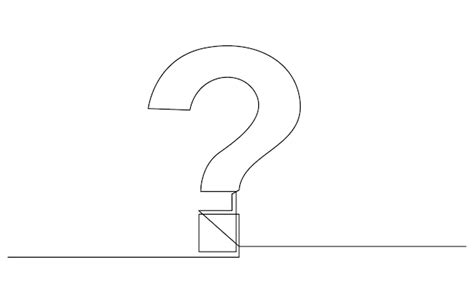 Premium Vector A Question Mark Is Drawn On A White Background