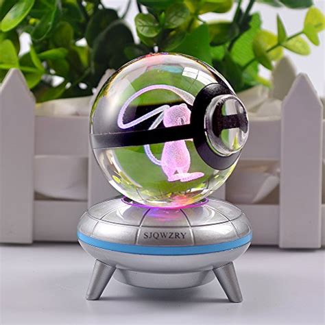 3D Crystal Ball LED Night Light Base Changes Color Toy Night Multi ...