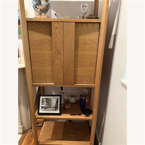 Crate & Barrel Vertex Bar Cabinet - AptDeco