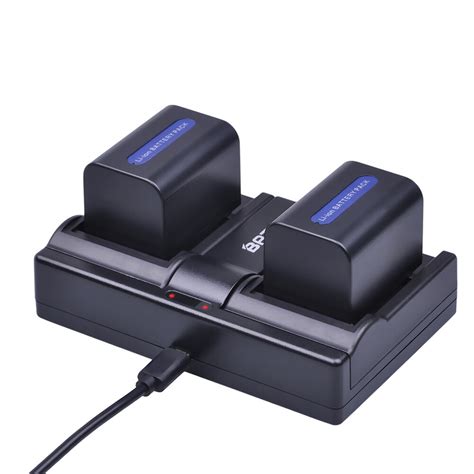 Bater A Recargable De C Mara Cargador Dual Usb Para Sony Np Fh Np