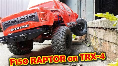 Ford F150 Raptor Body On Traxxas Trx 4 And Crawling Test With Jumps Youtube