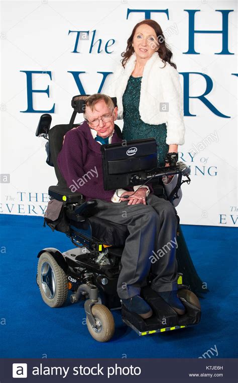 Jane Hawking and Stephen Hawking. UK film premiere of 'The Theory of ...