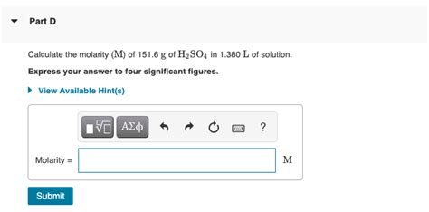 Solved Part A Calculate The Mass Percent M M Of A Solution