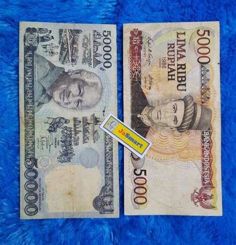 Jual Set 2 Lembar Uang Kertas Kuno Indonesia Rp 5000 Teuku Umar Dan Rp