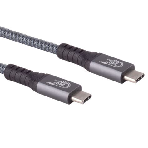 USB C Kabel USB 4 Gen 2x2 240W Laden 1 Meter Zwart