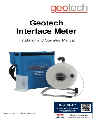 Fillable Online Geotech Interface Meter Installation And Operation