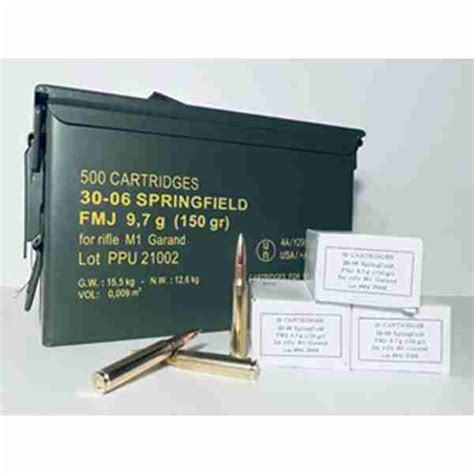 Ppu Springfield Fmj Grain Rounds Can Gunrun International