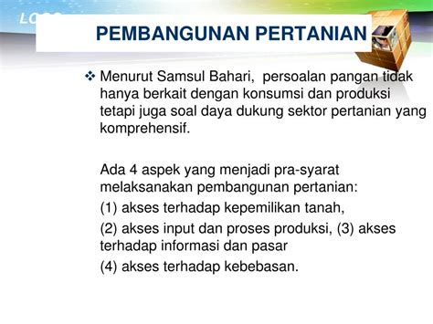 Ppt Kebijakan Pemerintah Dalam Pembangunan Pertanian Powerpoint