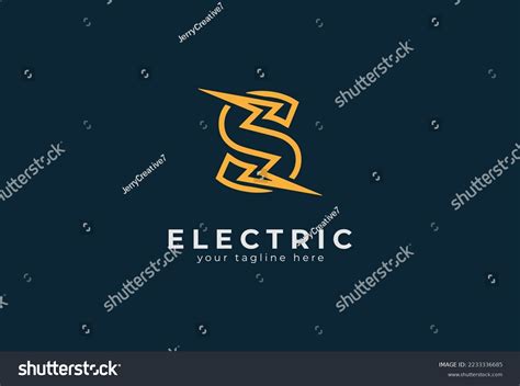 Electric Logo Abstract Letter S Lightning Stock Vector Royalty Free