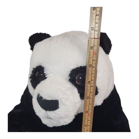 Ikea Large Panda Bear Plush Djungleskog Stuffed Animal Black White 17"