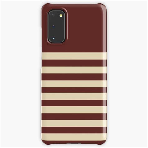 Pantone Fired Brick Almond Oil Striped Samsung Galaxy Phone Case By